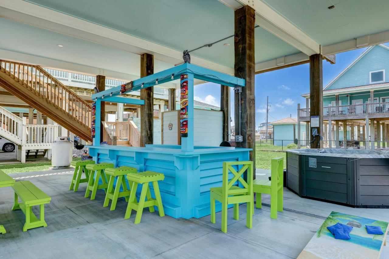 Beachfront - Hot Tub - Bbq - 14 Guests Bolivar Peninsula المظهر الخارجي الصورة