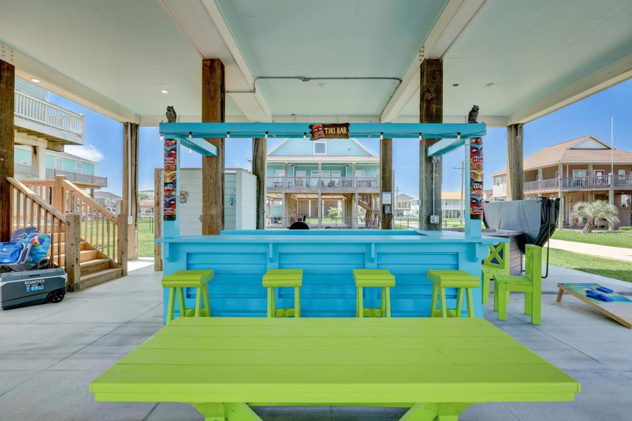 Beachfront - Hot Tub - Bbq - 14 Guests Bolivar Peninsula المظهر الخارجي الصورة