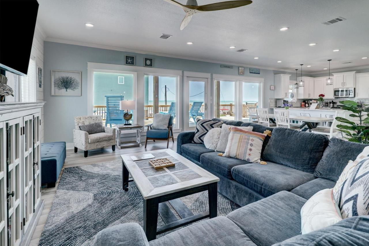 Beachfront - Hot Tub - Bbq - 14 Guests Bolivar Peninsula المظهر الخارجي الصورة